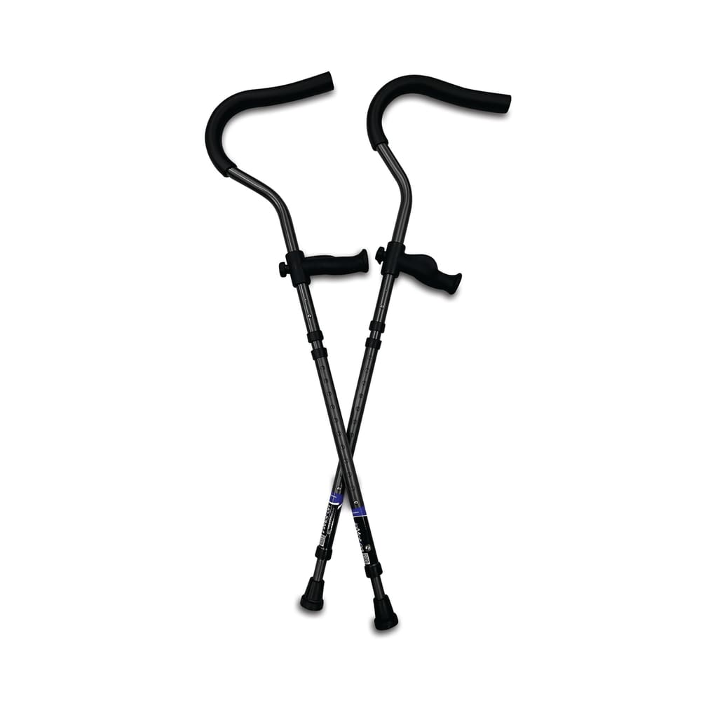 in-Motion Pro underarm crutch, showing the underarm pad and articulating spring post